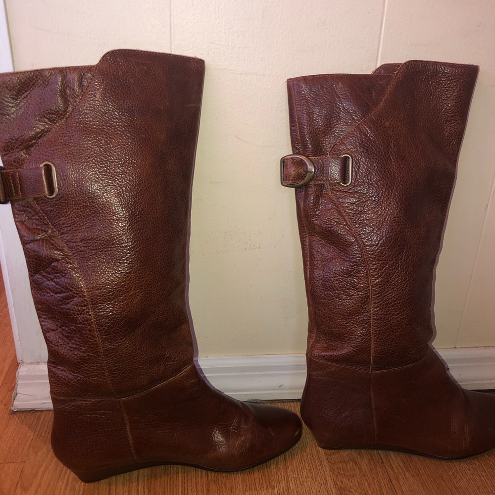 Steven Steve Madden Brown Distressed Wedge Boot - image 2